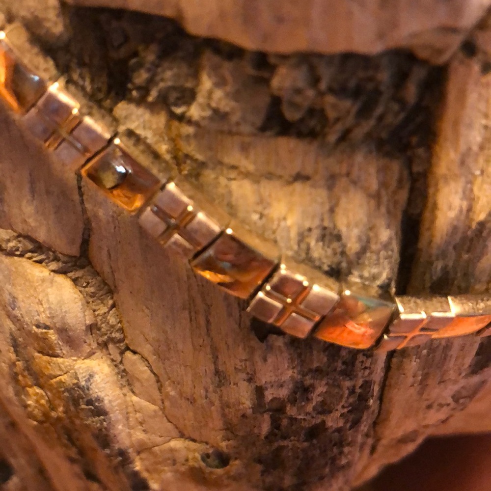 Gold Square Linked Together With Silver - image 1